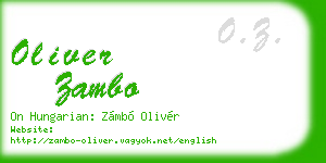 oliver zambo business card