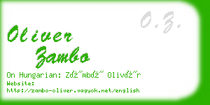 oliver zambo business card